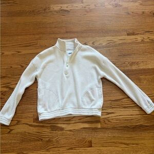 Aerie Quarter Zip Waffle Sweater